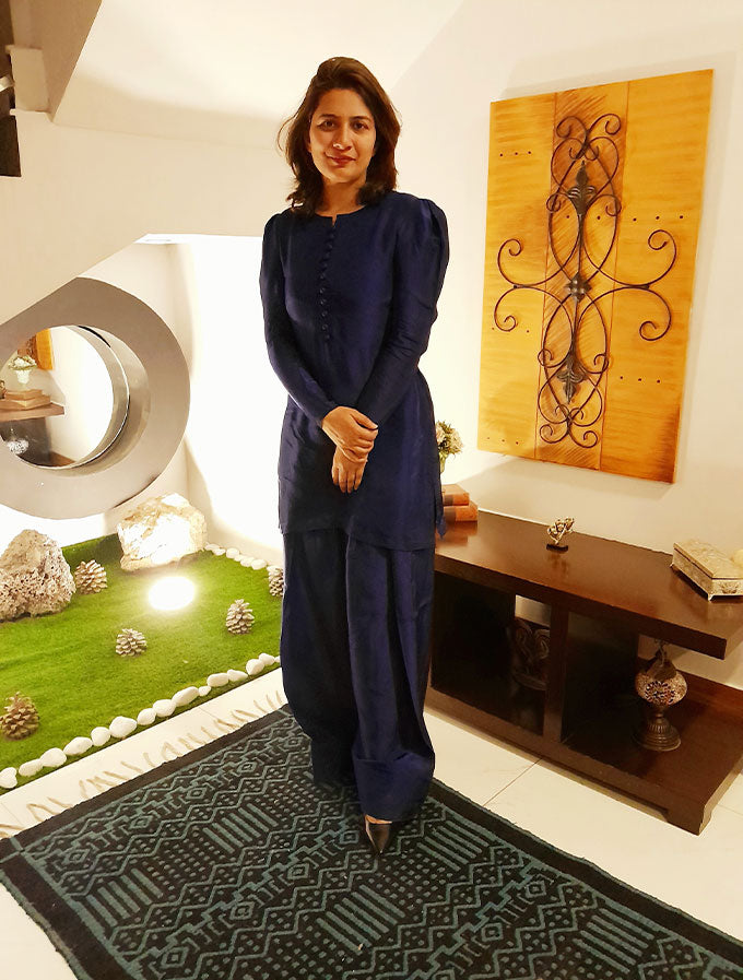 Blue Farshi Dupatta