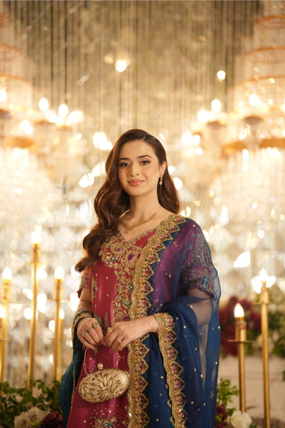 Zerra - with sequins sprinkle dupatta & Lehenga