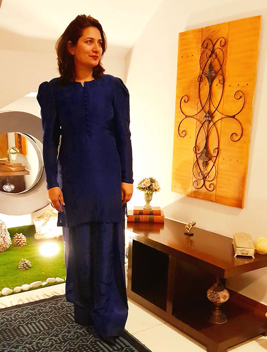 Blue Farshi Dupatta